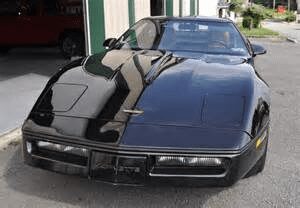Black vintage sports car front view