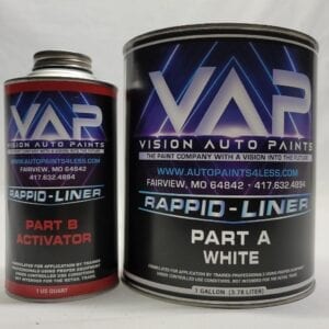 White Rappid Spray in Truck Bed Liner VAP All Kandys 5 Quart Kit