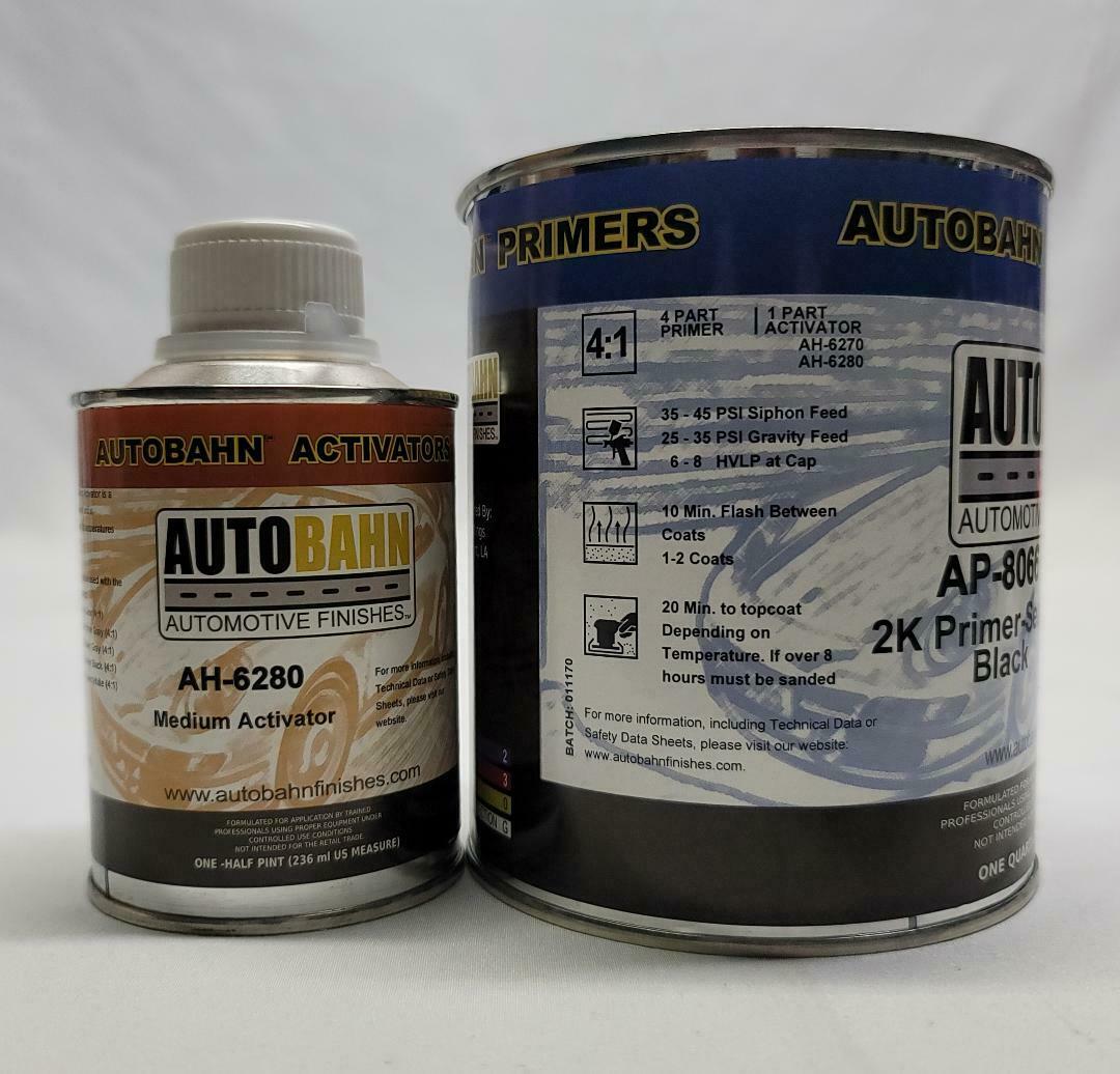 AP - 8066 Quart Black Automotive 2K Primer Sealer Kit