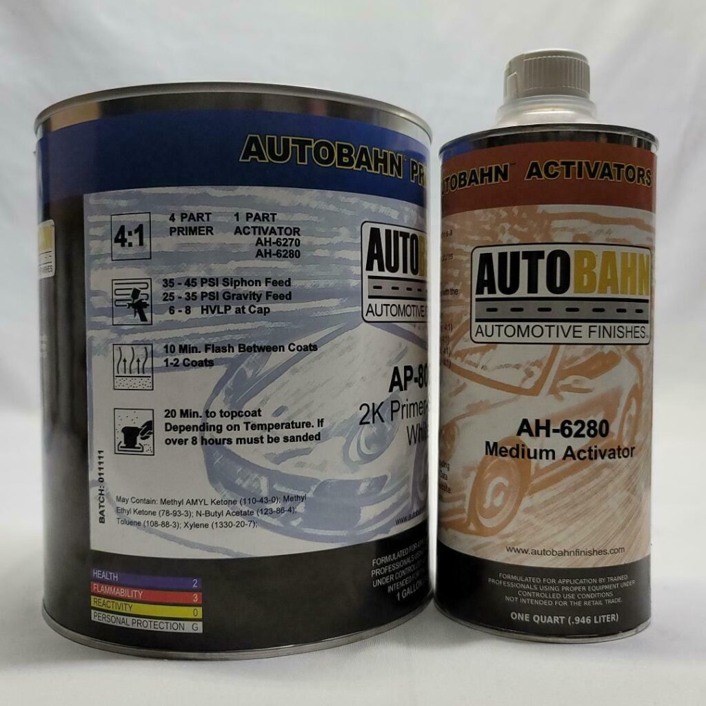 White 2K Primer/Sealer for Trucks & Cars All Kandys