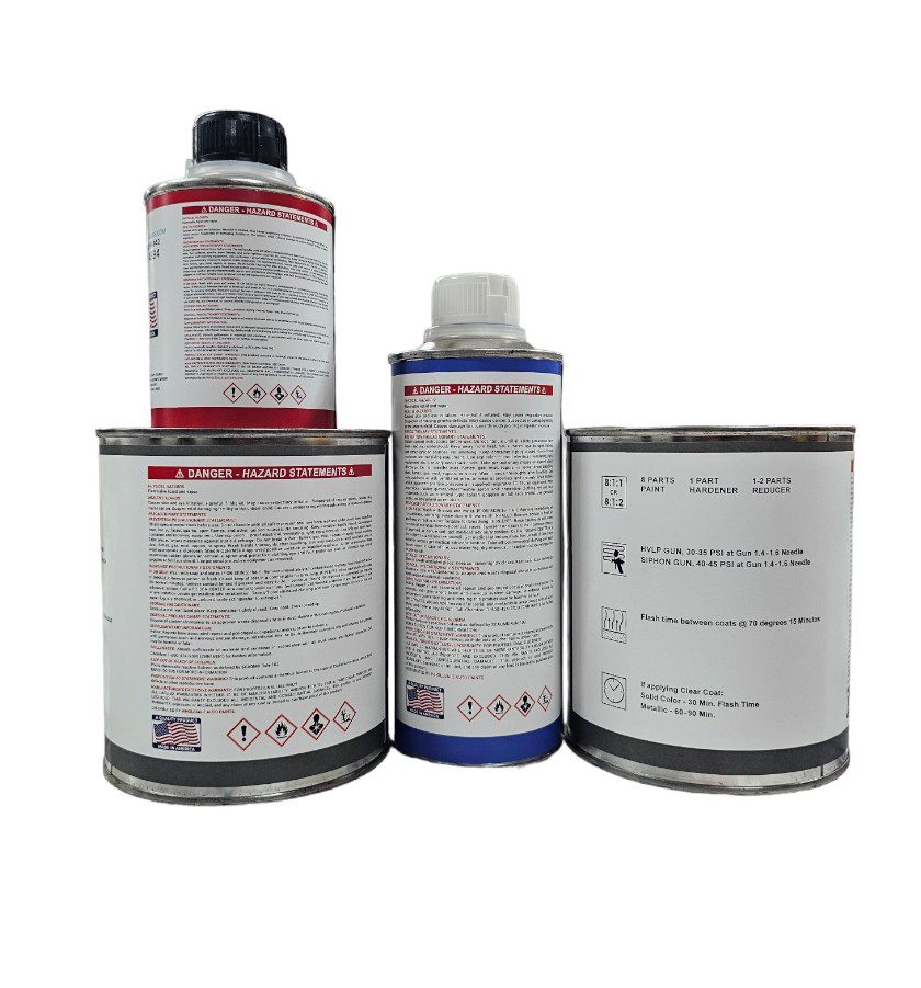 # 1150 High Gloss Black High Sparkle Metallic Single Stage Acrylic Enamel  Gallon Paint Kit