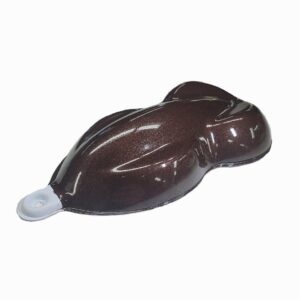 Shimmering chocolate brown automotive paint chip